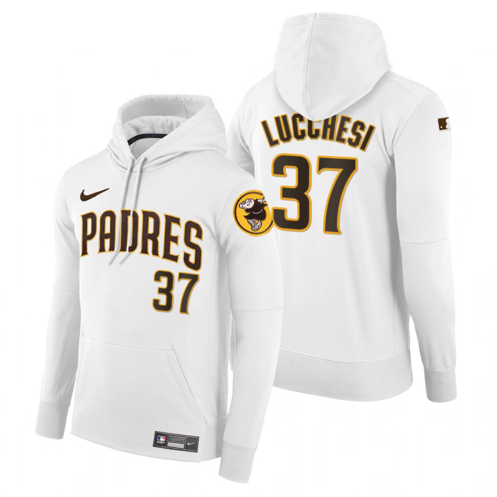 Men Pittsburgh Pirates #37 Lucchesi white home hoodie 2021 MLB Nike Jerseys